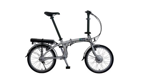 Vélo pliant compact high electrique argent