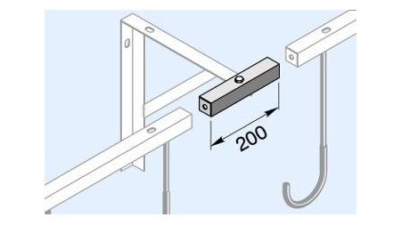 Jonction entre 2 support de vélo mural pour 2 à 8 vélos (si