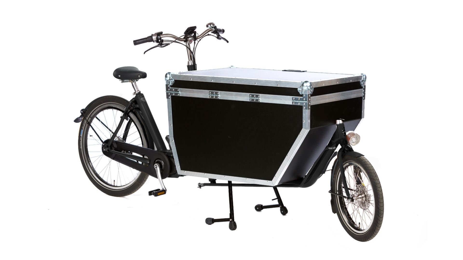 Biporteur Bakfiets Steps Flightcase dans sa configuration de base